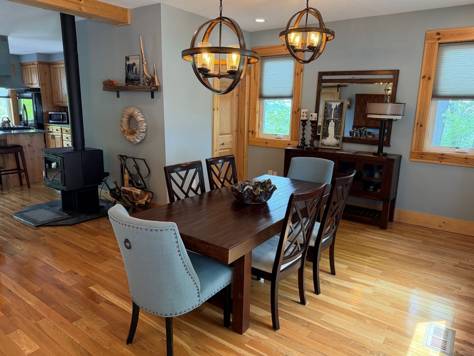 Soft color of blue throughout property