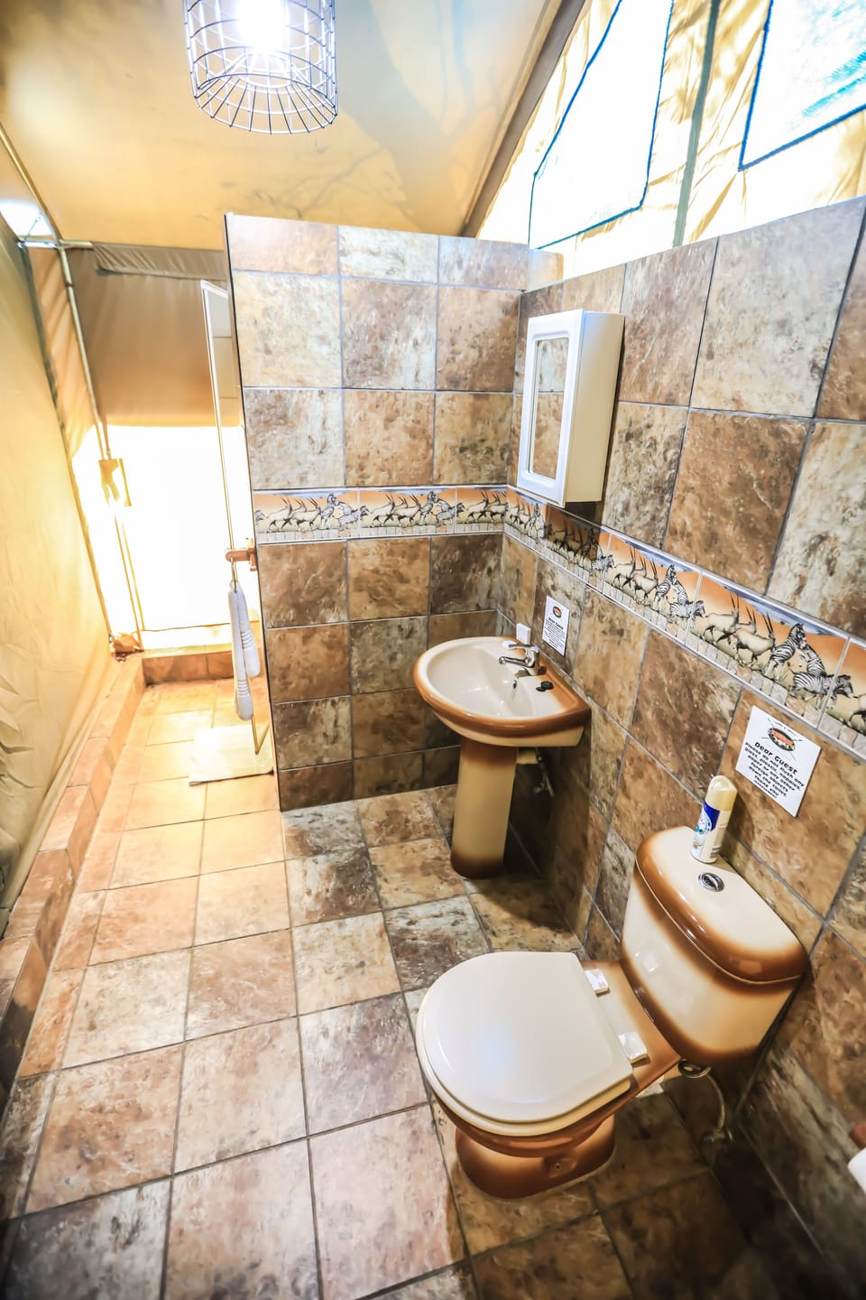 Safari Tent Room | Bathroom | Shower, free toiletries, hair dryer (on request), towels