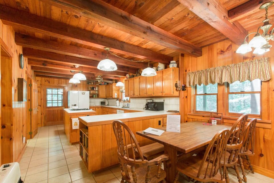 The family room/den/kitchen on the main level.