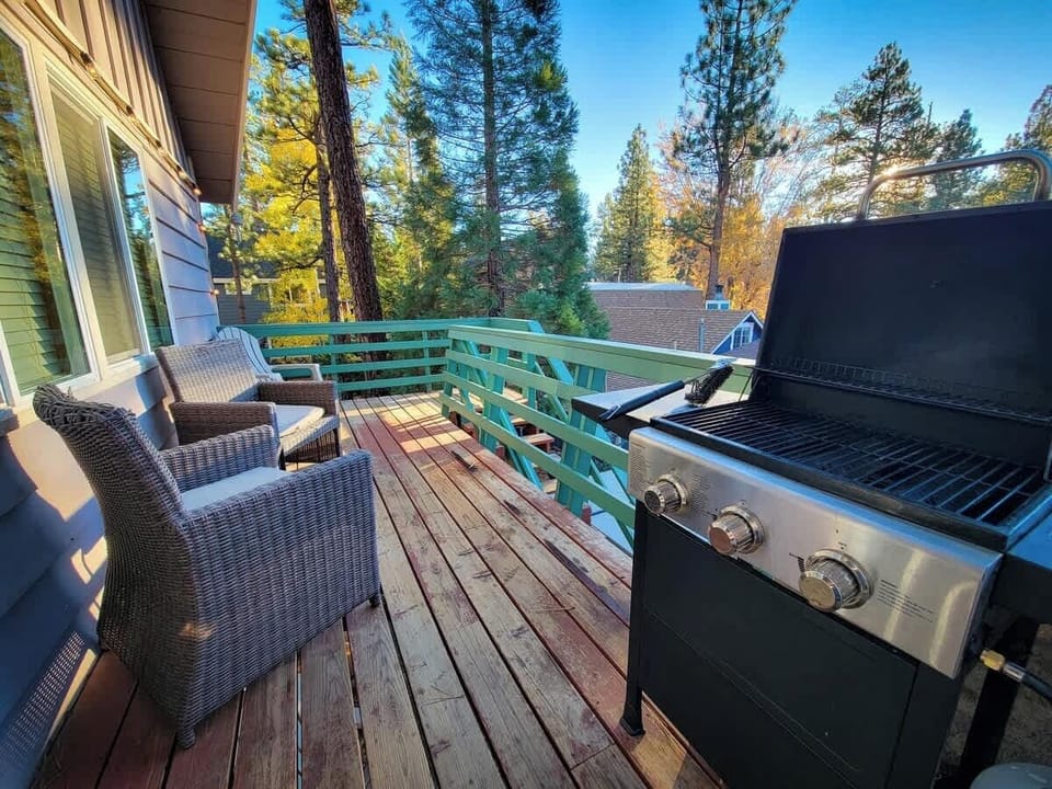 Deck with propane grill