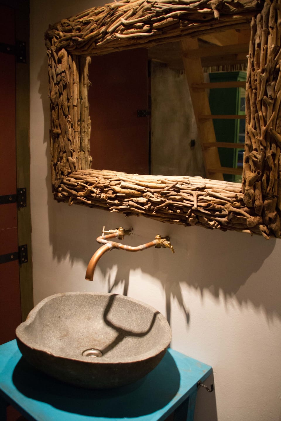 crane and mirror incl a bali-style basin 