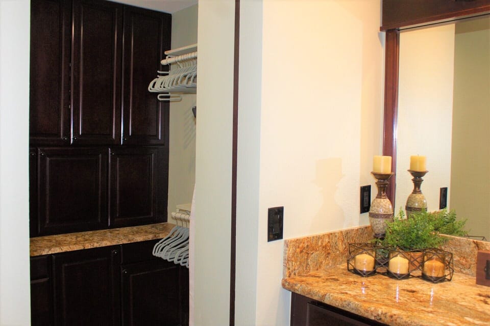 Master bedroom walk in closet