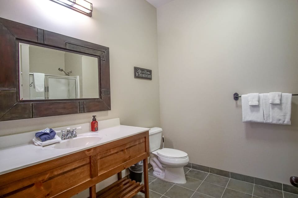 The is the shared full bathroom.