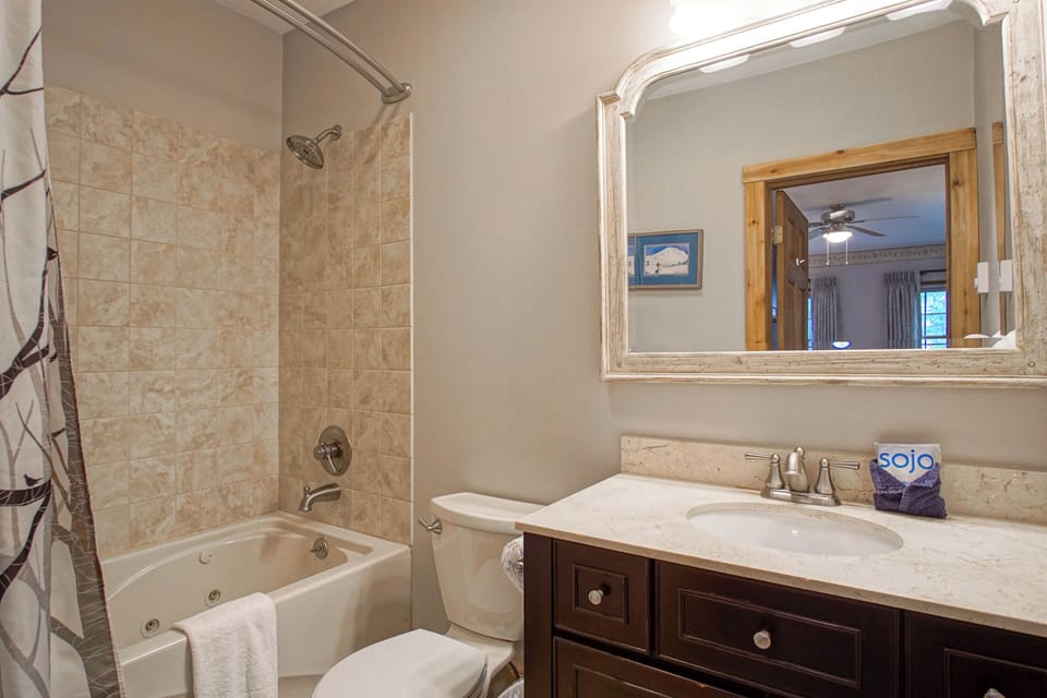 This is the master bathroom.