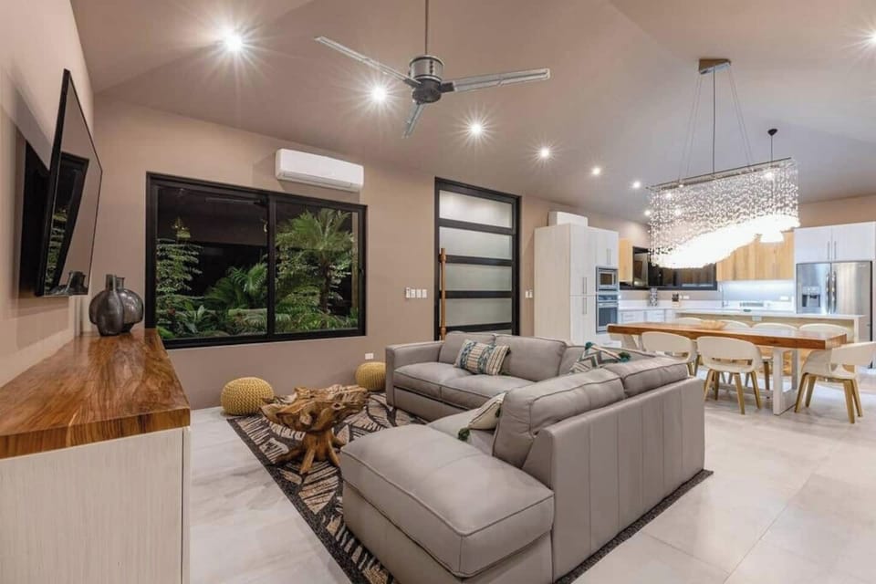 TV, Living and Dining areas of main home