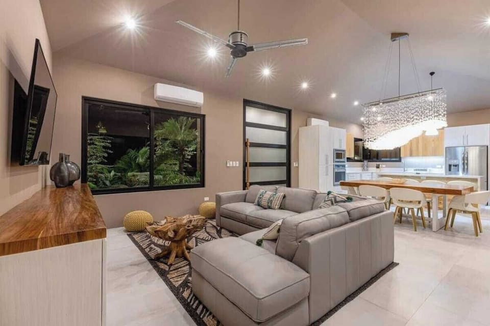 TV, Living and Dining areas of main home