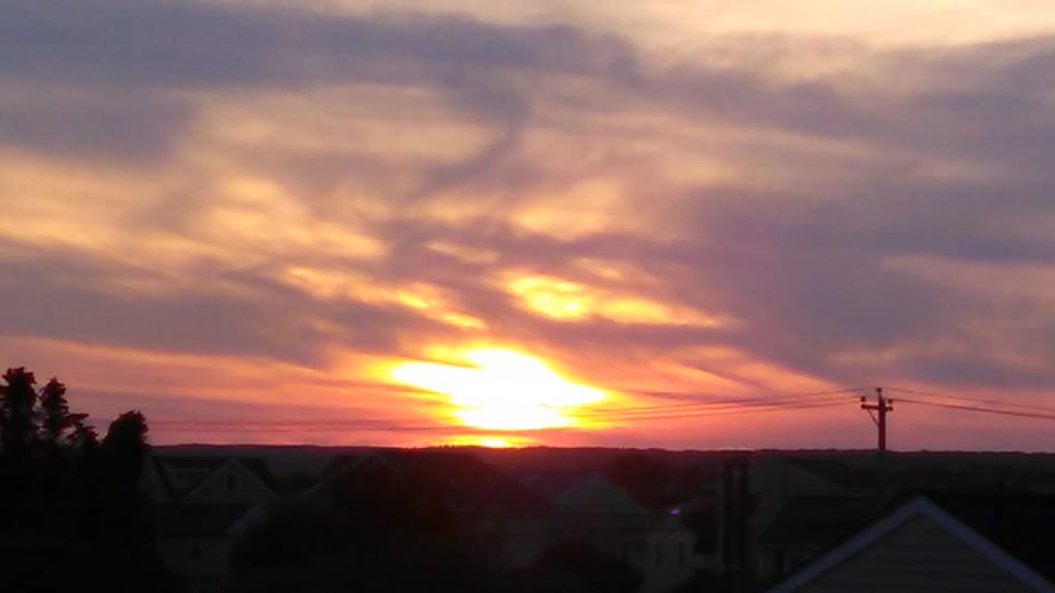 Sunset from the top deck