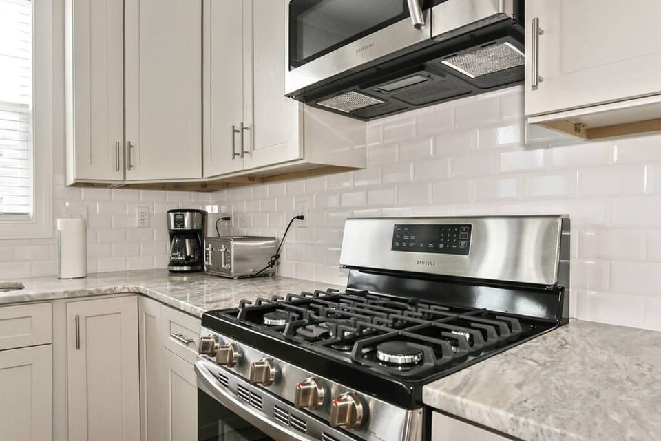 Beautiful details and stainless steel appliances await.