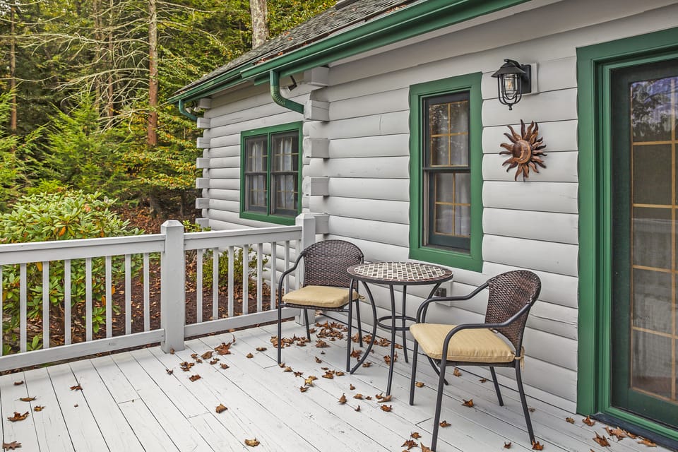 Small seating area perfect for morning coffee