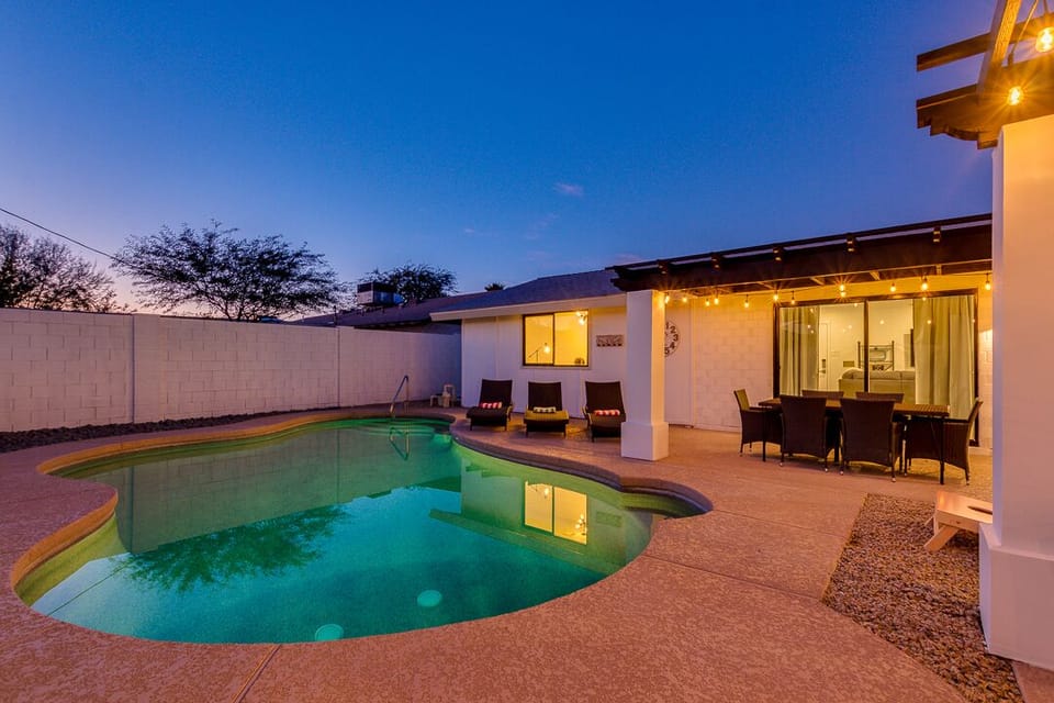 Fully heated pool!  Floaties included (storage bin near pool equipment)