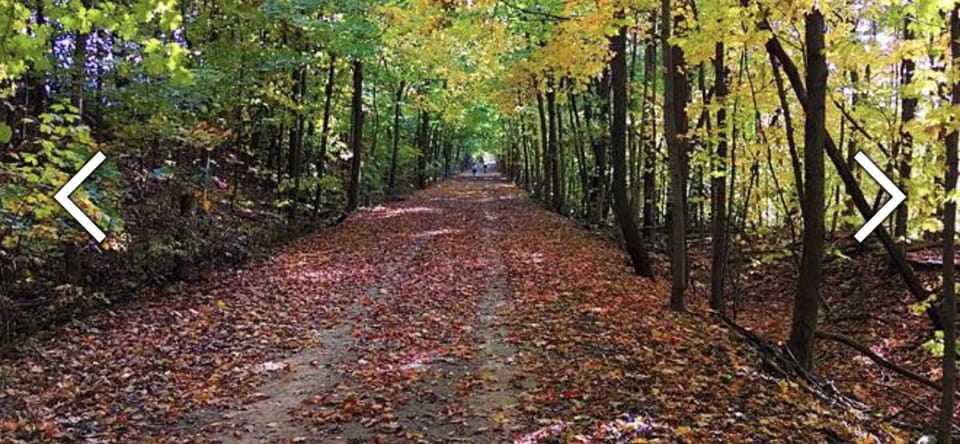 Rock Island Trail just steps from our house.