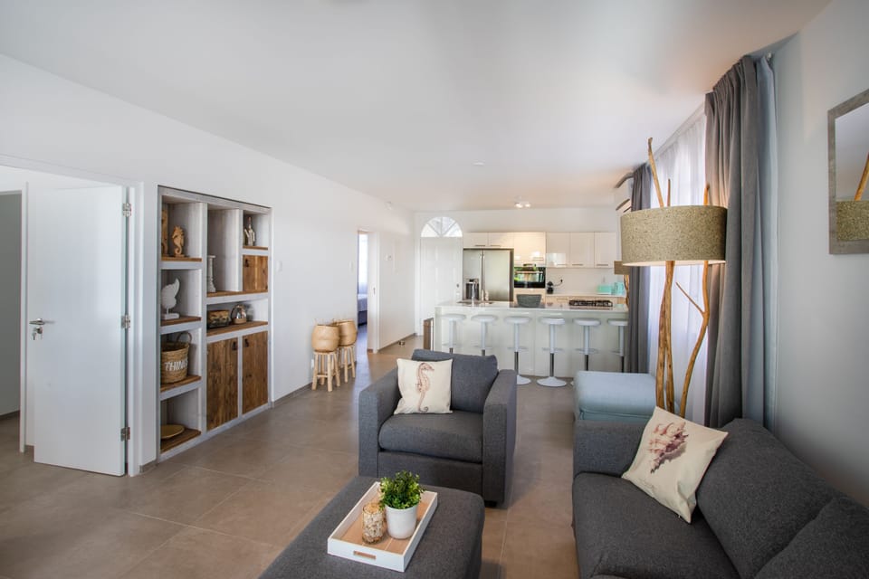 Living room with open kitchen