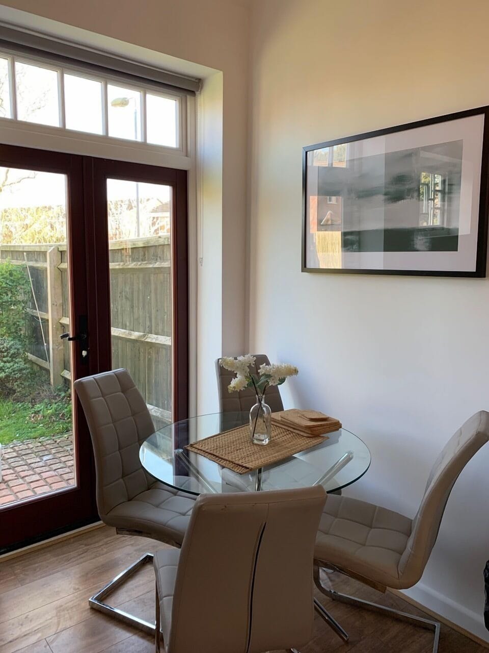 Patio doors to private garden