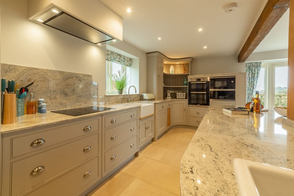 Ground floor: The bespoke kitchen oozes quality and style