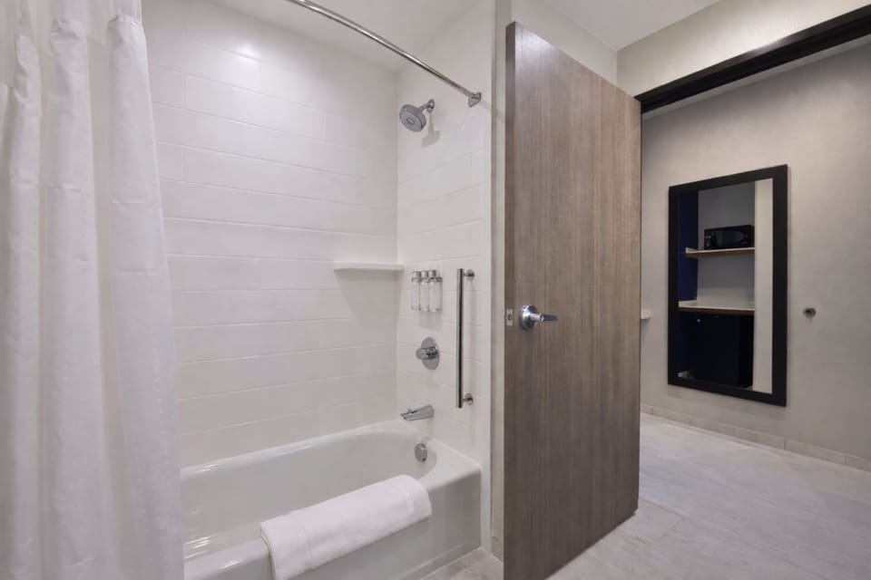 In-room safe, desk, laptop workspace, blackout drapes
