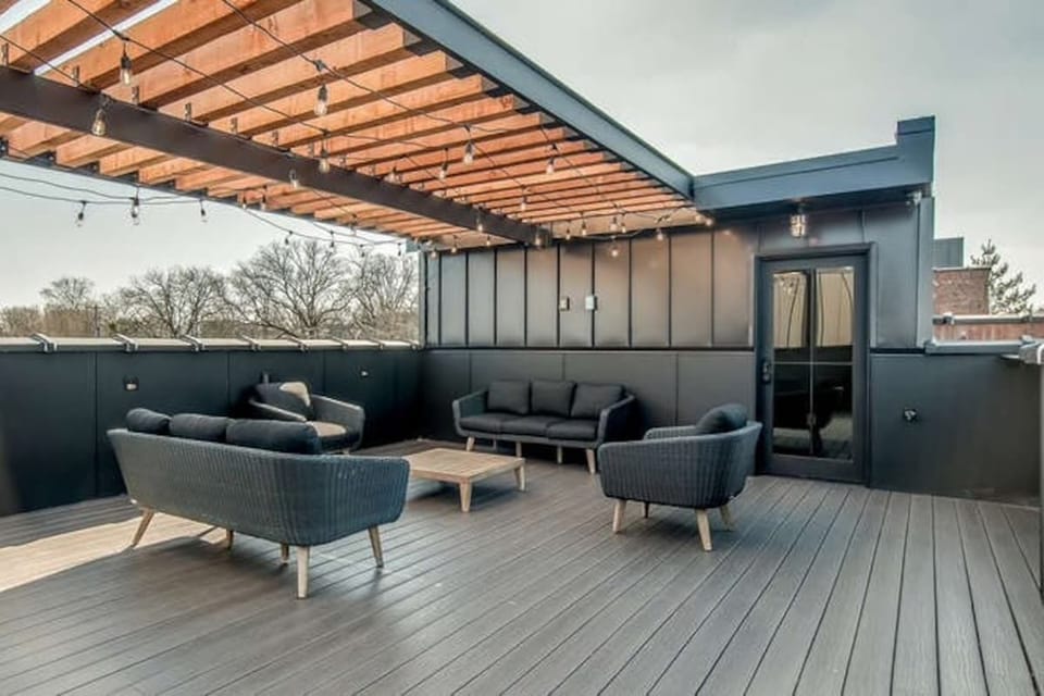 Beautiful furniture on the rooftop to enjoy the downtown views!
