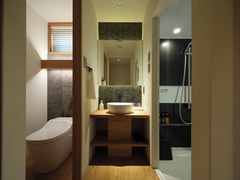 Free toiletries, hair dryer, slippers, electronic bidet