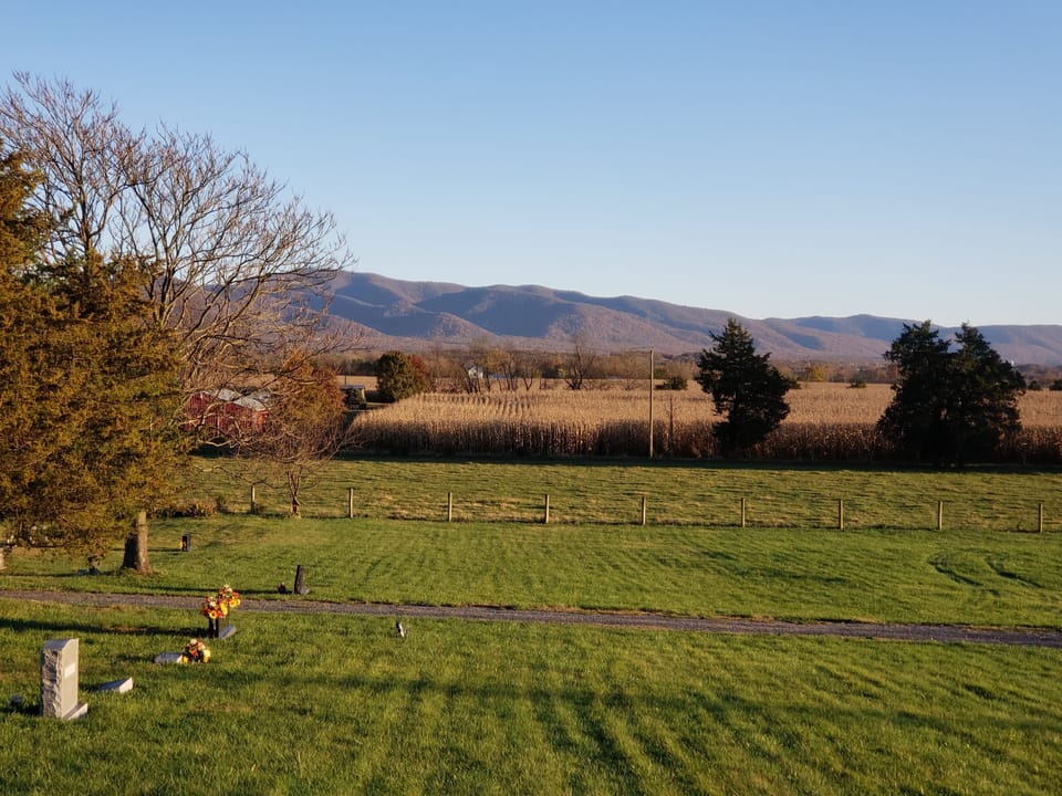 Can you believe the views?  Just stroll up to Port Republic Cemetery.