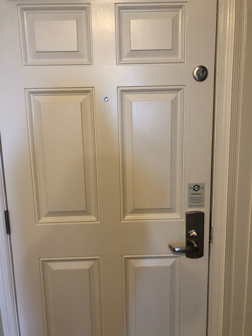 An additional deadbolt has been added for your security and peace of mind.
