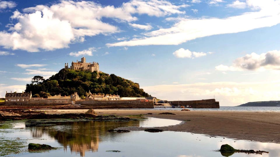 The world famous St Michaels Mount at Marazion just beyond Penzance
