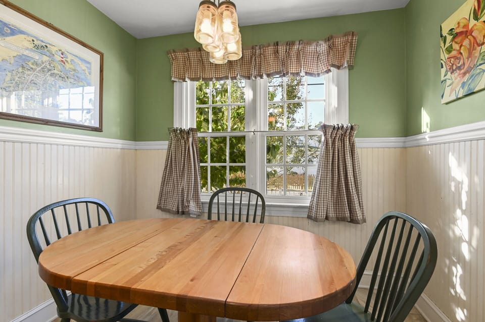 Sea Grass Green & Warm Bead Board are wonderfully relaxing.