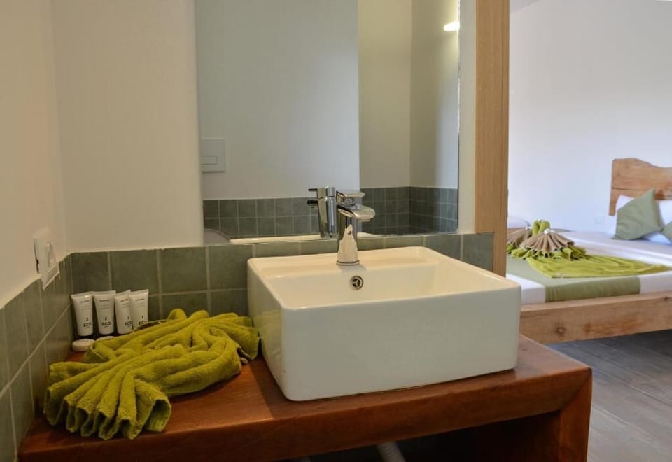 Shower, free toiletries, hair dryer, bidet