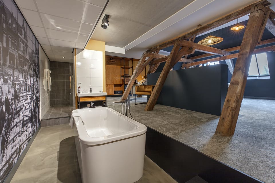 Deluxe Suite | Bathroom | Shower, rainfall showerhead, free toiletries, hair dryer