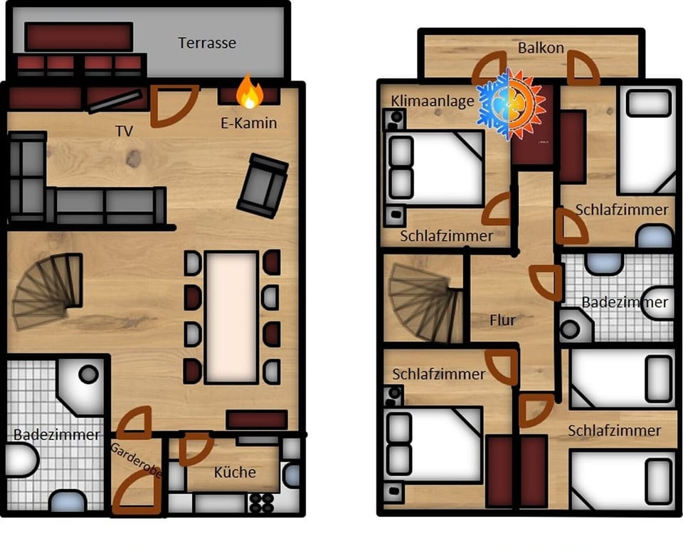House, 4 Bedrooms, Sauna | Floor plan