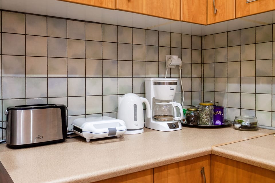 Apartment, 2 Bedrooms, City View | Private kitchen | Full-size fridge, microwave, oven, stovetop