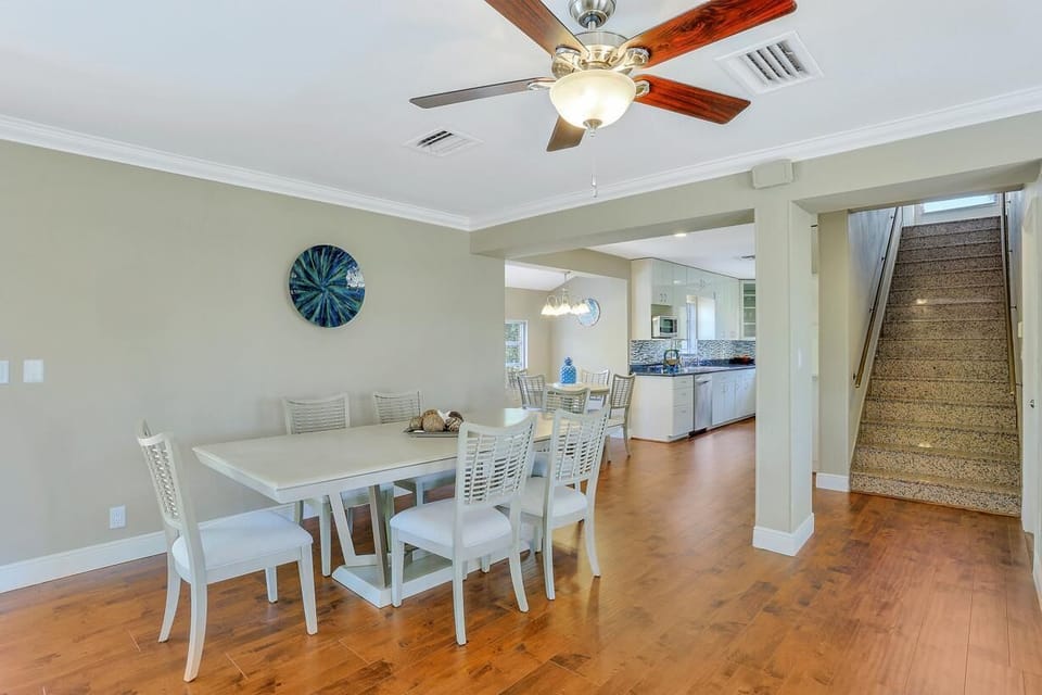 House, Multiple Beds (Pet-friendly two-story home with pool) | Private kitchen | Fridge, microwave, oven, stovetop