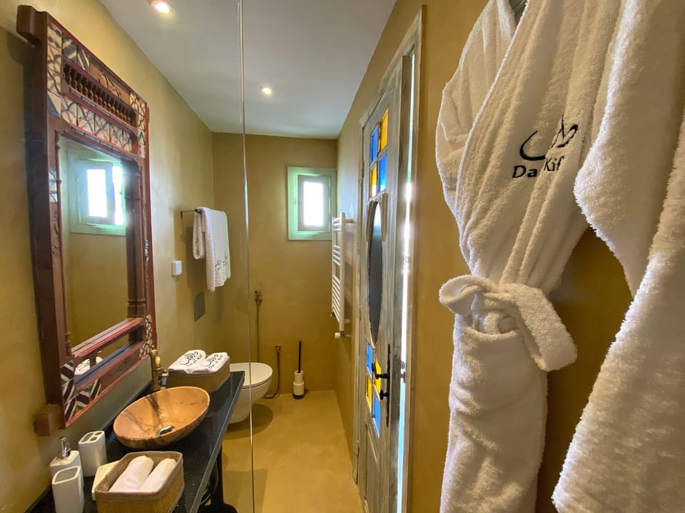 Deluxe Double Room, Balcony (ABDELEYA) | Bathroom | Shower, rainfall showerhead, hair dryer, bathrobes