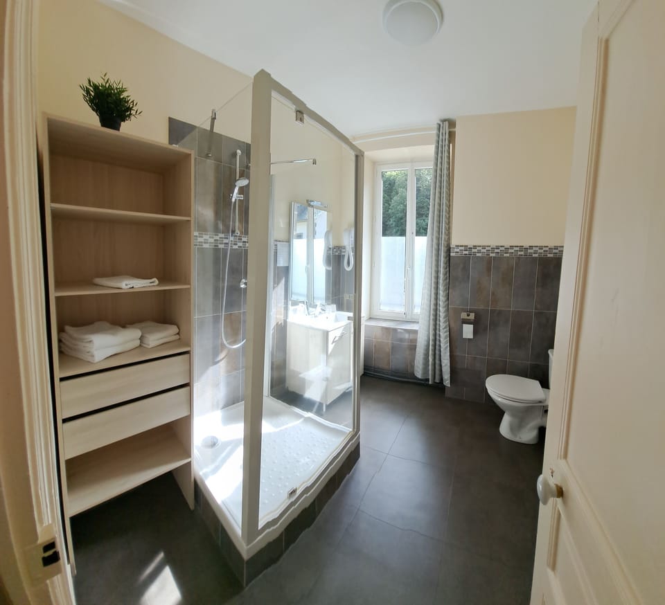 Triple Room | Bathroom | Hair dryer, towels, soap, shampoo