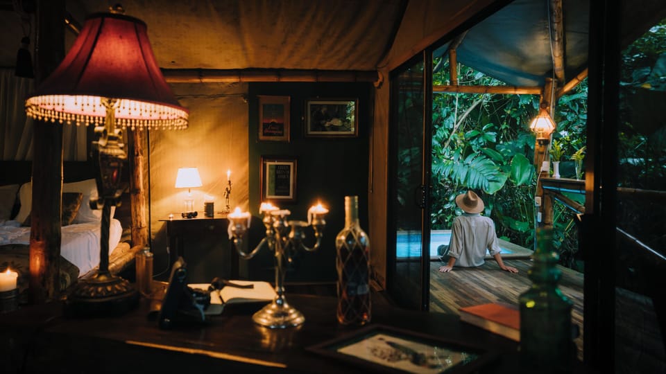 Glamping Tent - Hemingway | Down comforters, desk, laptop workspace, WiFi (free)