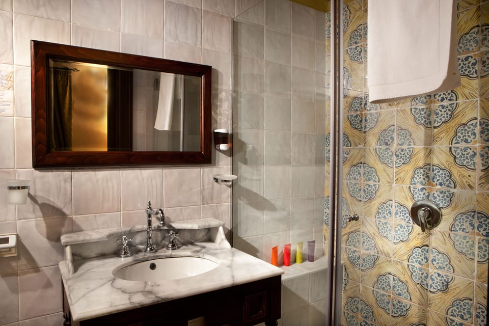 Standard Double Room Single Use, Private Bathroom | Bathroom | Shower, free toiletries, hair dryer, bidet