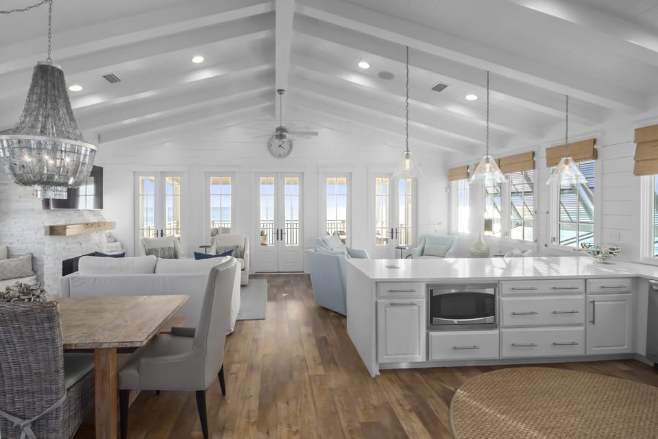 Open Concept Chef's Kitchen with Panoramic Ocean Views