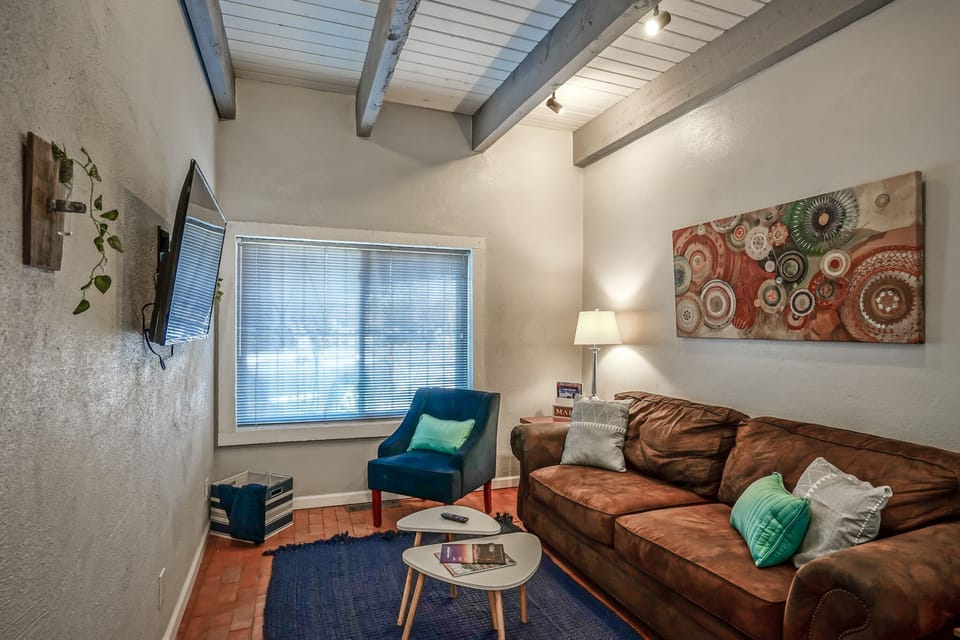 Modest Living room with Smart TV