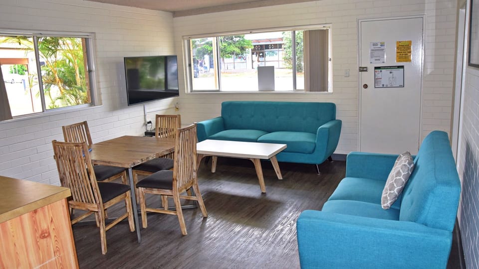 Living and dining area.