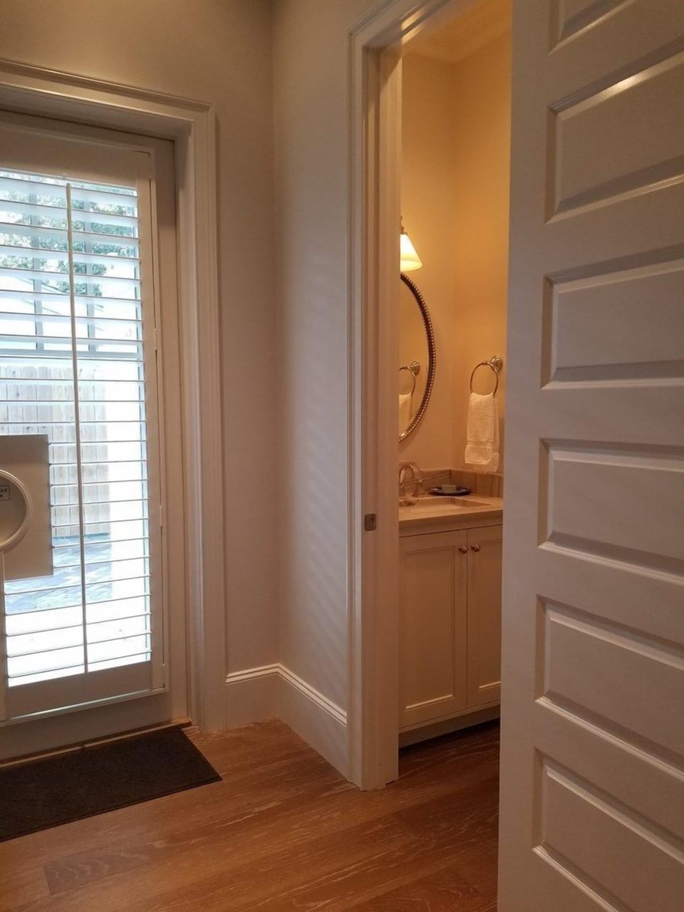 Ground FL Half Bath, Side Porch Access