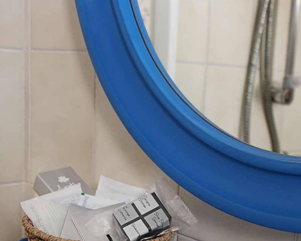 Shower, free toiletries, hair dryer, bidet