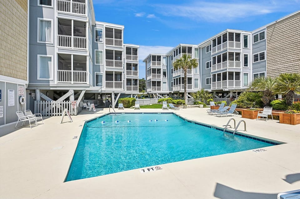 Take a cool dip in the sparkling pool.