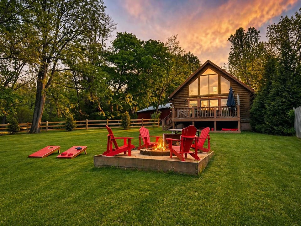 Cabin backyard