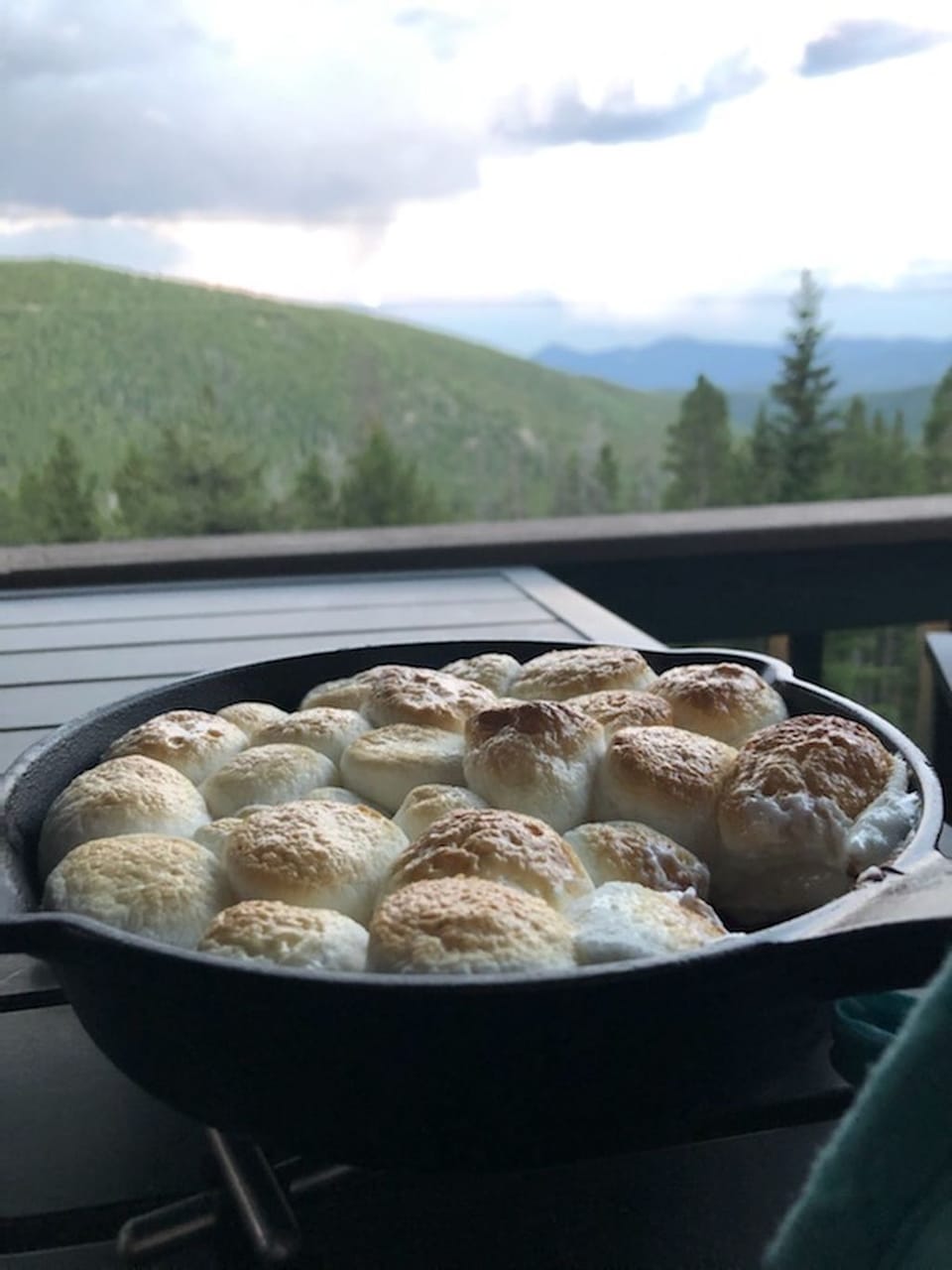 Homemade biscuits on the patio!