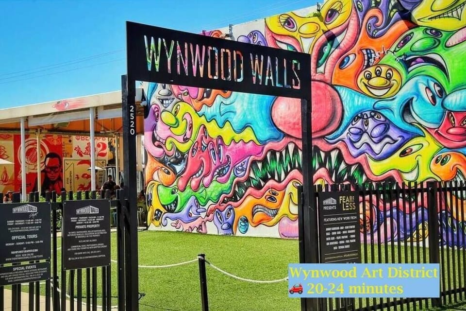❤️ Wynnwood Walls outdoor museum with creative art 20 minutes located at 2520 NW 2nd Avenue, Miami FL 33127
