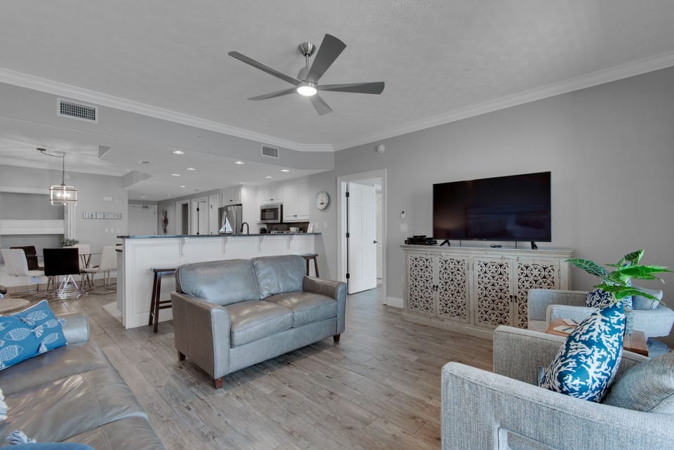 Condo, Multiple Beds, Pool Access | Living area | 42-inch TV with cable channels