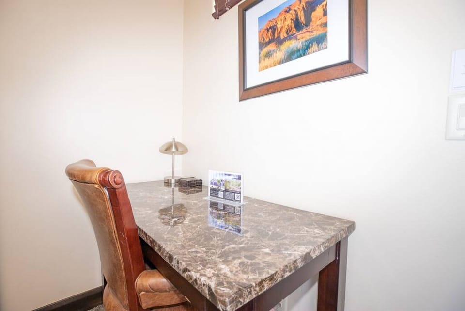 Desk with comfortable chair