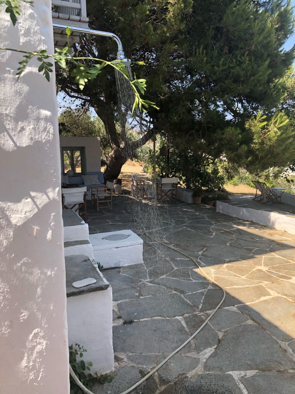 Open air shower