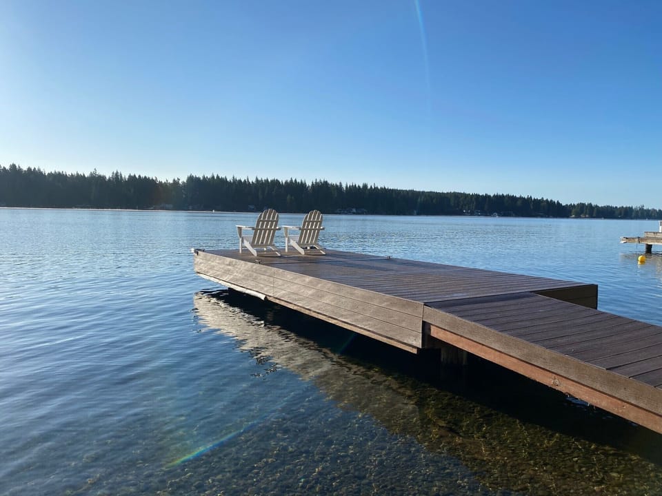 Private dock popular for swimming and lounging