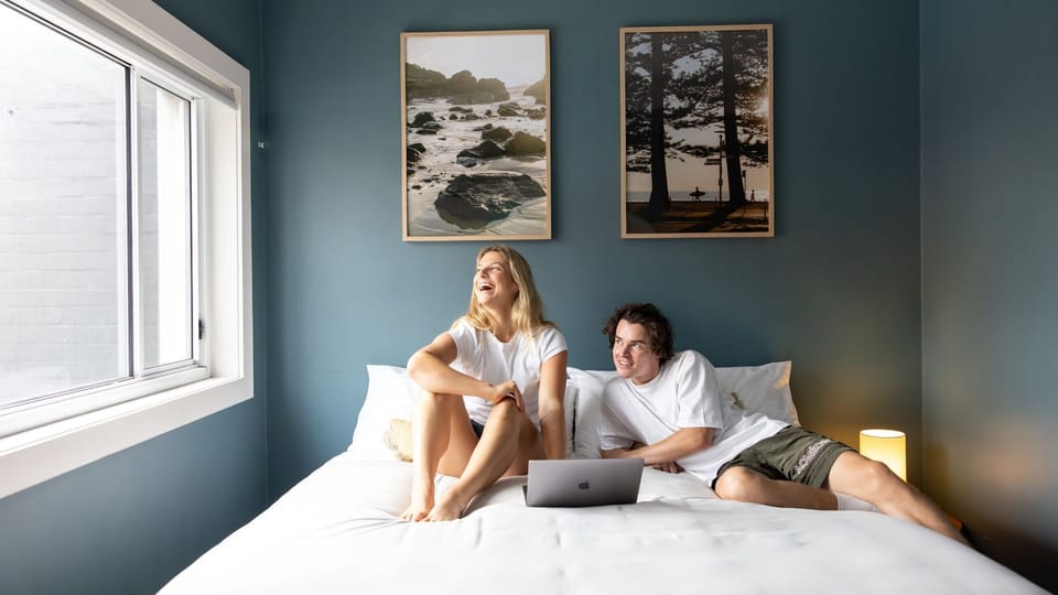 Private King Room | Pillowtop beds, blackout drapes, free WiFi, bed sheets