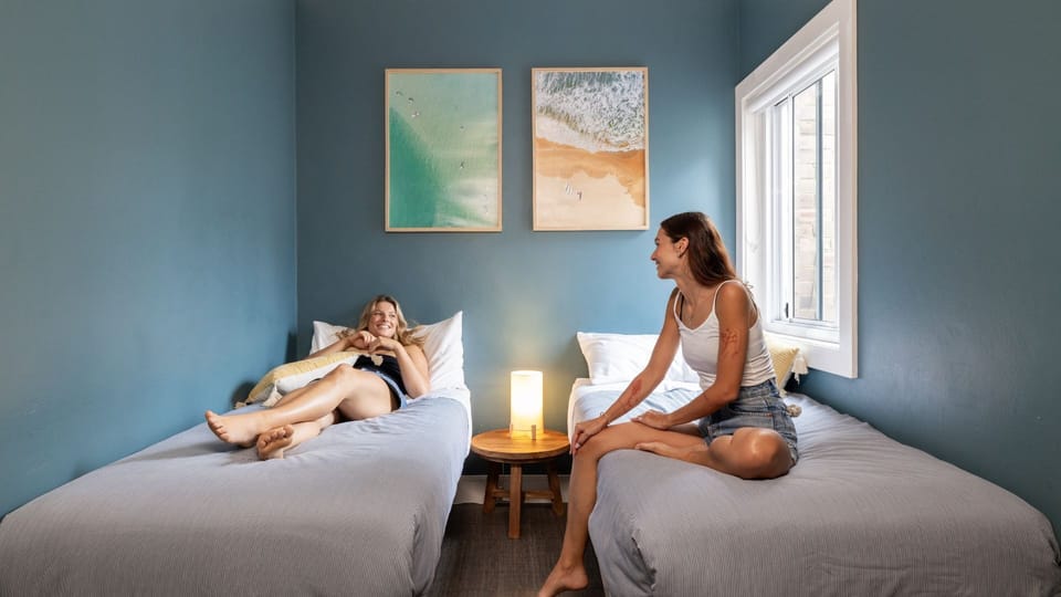 Private Twin Room | Pillowtop beds, blackout drapes, free WiFi, bed sheets