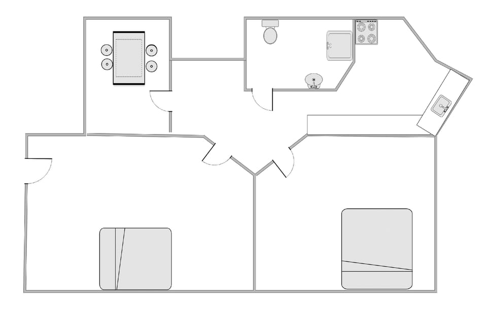 Apartment, 1 Bedroom, City View | Floor plan